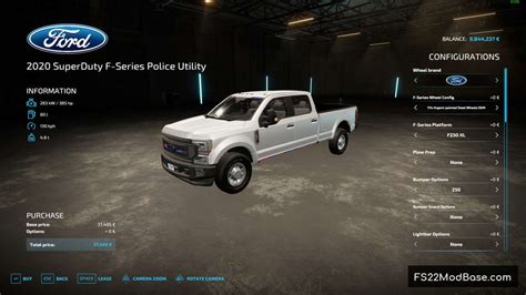 Superduty F Series Police Utility Farming Simulator Mod