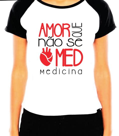 Camiseta Raglan Baby Look Medicina Curso Elo