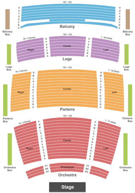 The Soraya Great Hall At The Valley's Center for the Performing Arts - CSUN Seating Chart | Star ...