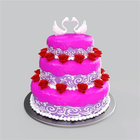 Wedding cake model - TurboSquid 1214017