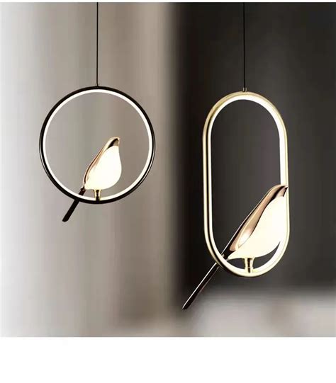 Applique murale LED en forme d oiseau doré design nordique luminaire d