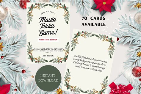 Christmas Movie Trivia Cards Movie Quiz - Etsy