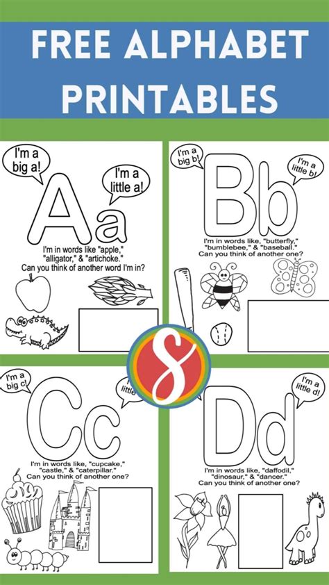 Free alphabet printables for kids – Artofit