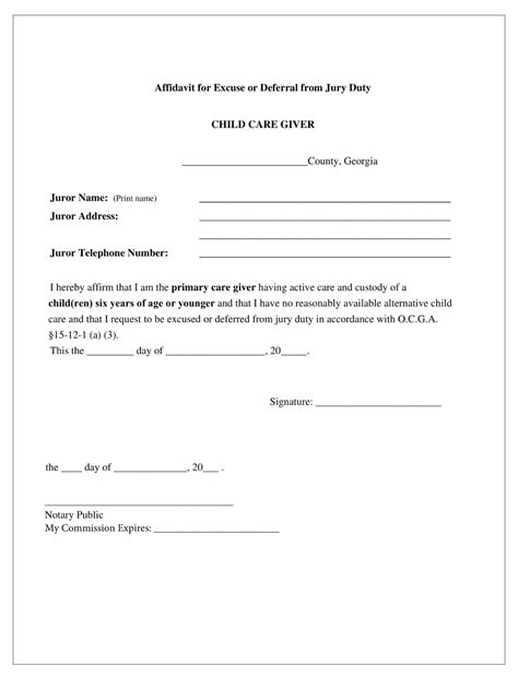 Free Jury Duty Excuse Letter Templates In Ms Word Google Doc Pdf