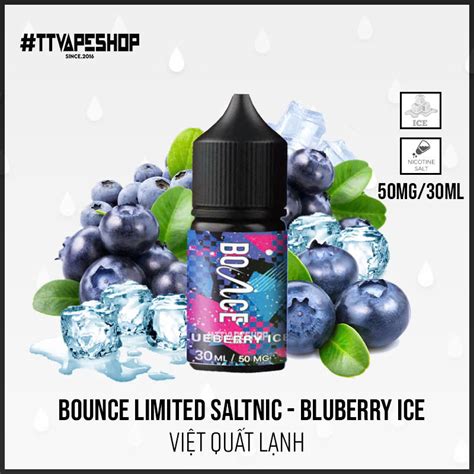 Bounce Limited Saltnic Blueberry Ice Ml Mg Vi T Qu T L Nh