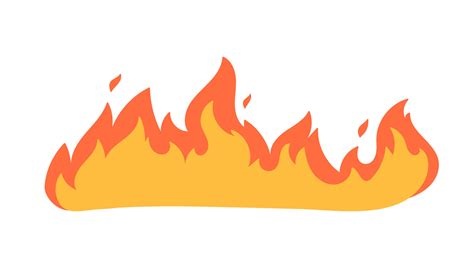 Cartoon fire effect. A yellow bonfire burns to heat. 22979688 Vector ...