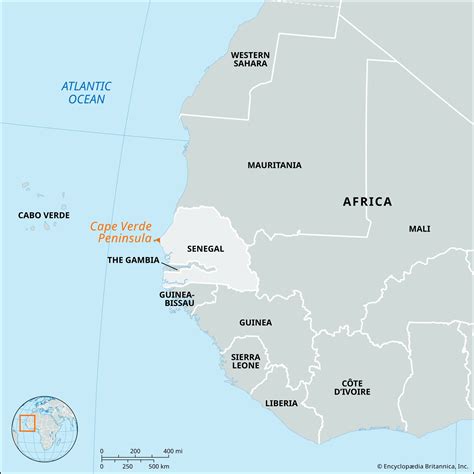cape verde peninsula map cap vert senegal britannica