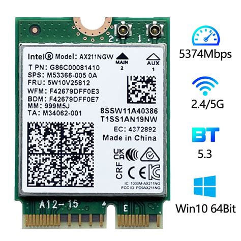 Intel Ax211 Wifi 6e Wi Fi Adapter Ax211ngw Deviestore