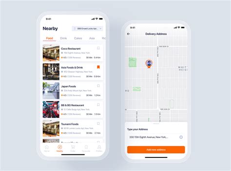 Nearby Screen Food Delivery Ui Kit By Hoangpts On Dribbble