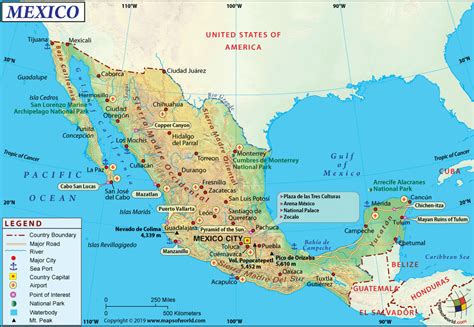 States Of Mexico Map Of Mexican State