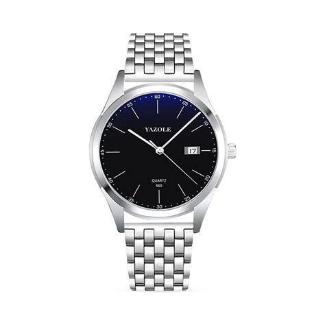 Yazole Stainless Steel Strap Black Dial Gents Watch – Linkshop