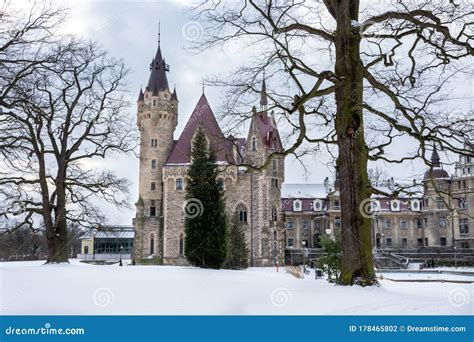 Moszna Castle, Near Opole, Silesia, Poland, Winter Stock Photo - Image ...