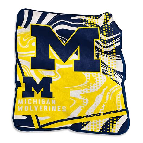 Michigan Wolverines 50 X 60 Swirl Raschel Throw Blanket Academy