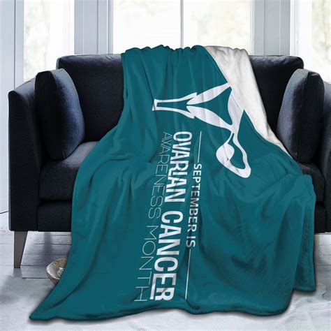 Ovarian Cancer Awareness Month Throw Blanket Soft Cozy Warm Durable