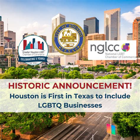 Houston Is First In Texas To Include Lgbt Businesses Media Room