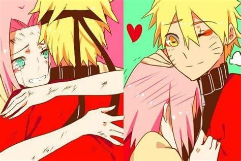 Naruto Uzumaki X Sakura Haruno Narusaku Sakunaru Orange Yellow