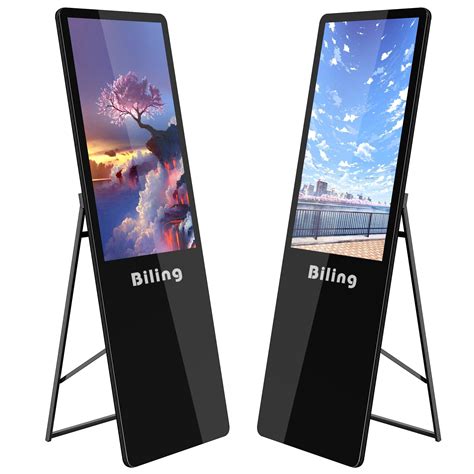 Slim Thin 43 49 55 Inch Portable Indoor LCD Advertising Player