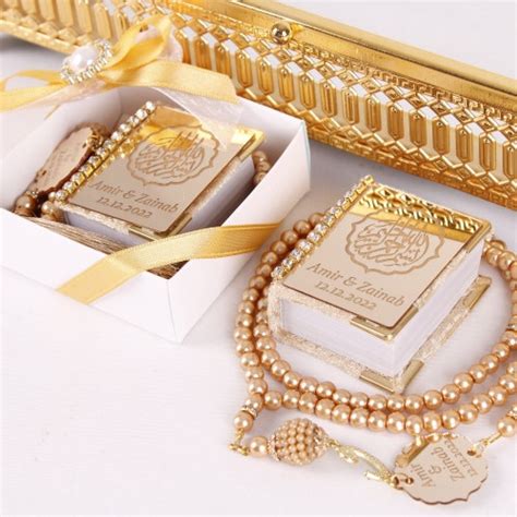 Velvet Mini Quran Pearl Tasbeeh Decorated Box Gift Set Eid Etsy