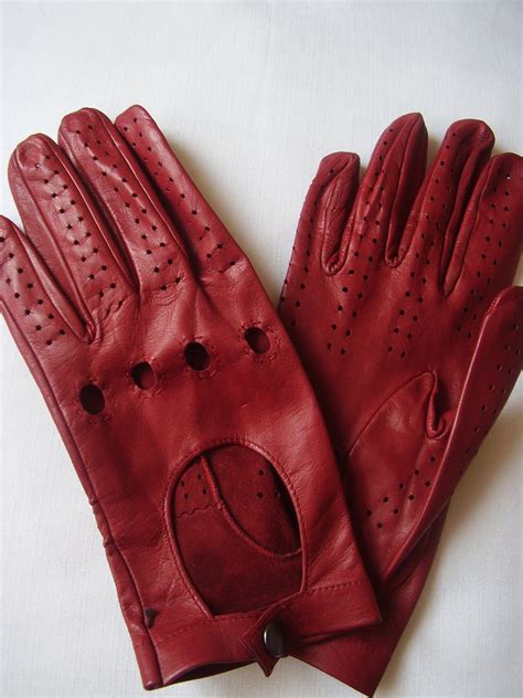 Toffeeapple Mama Red Leather Gloves From Florence