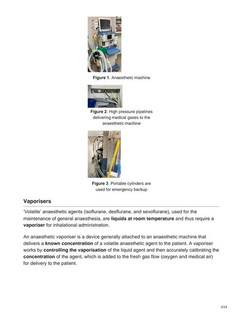 SOLUTION: Overview of Anaesthetic Equipment - Studypool