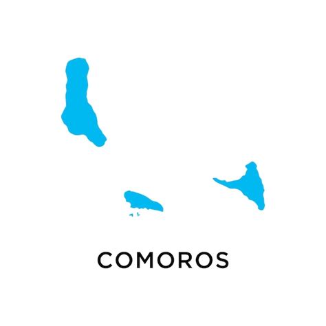 Premium Vector Comoros Map Icon Africa Logo Glyph Design Illustration