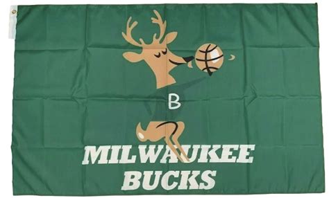 Milwaukee Bucks Flag 3x5 Banner American Basketball Brand New Usa Fast