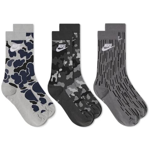 Nike Everyday Essential Camo Sock 3 Pack Multi End Fr