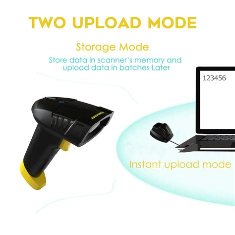 Nadamoo Wireless Barcode Scanner With Charging Cradle Read D D Qr