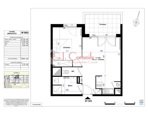 Vente T2 40m2 Terrasse