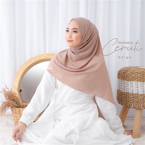 Jual Naisha Official Pashmina Ceruty Syari Shopee Indonesia