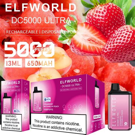 Buy Elfworld 5000 Puffs Disposable Pod Super Pod Box Disposable Vape