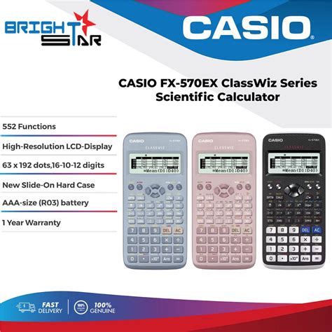 Casio Fx 570ex Classwiz Series Scientific Calculator Black Blue Pink Shopee Malaysia