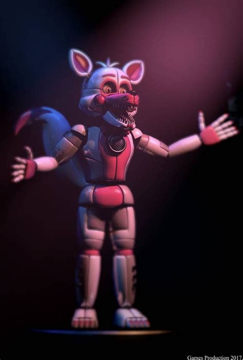 Funtime Foxy Stage Render By Gamesproduction On Deviantart Fnaf