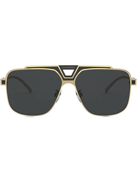 Dolce And Gabbana Miami Square Frame Sunglasses In Black Modesens