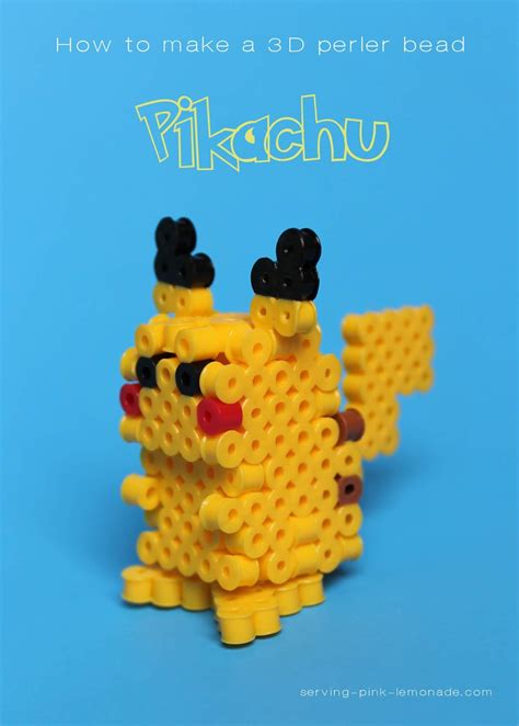 Serving Pink Lemonade: 3D Perler Bead Pikachu