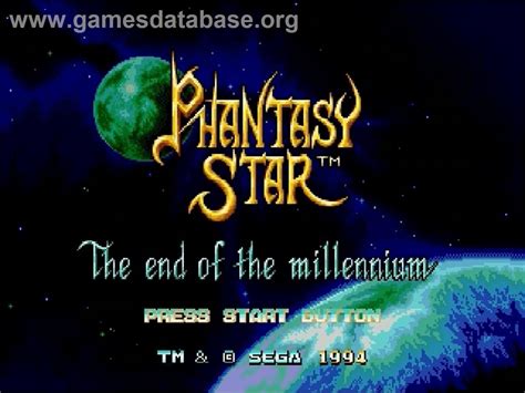 Phantasy Star 4 Sega Genesis Artwork Title Screen