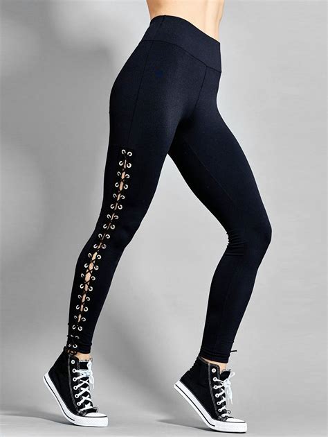 25 Off Side Lace Up Sport Leggings Rosegal