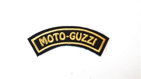 Classic Moto Guzzi Embroidered Curved Sew On Motorcycle Patch Moto