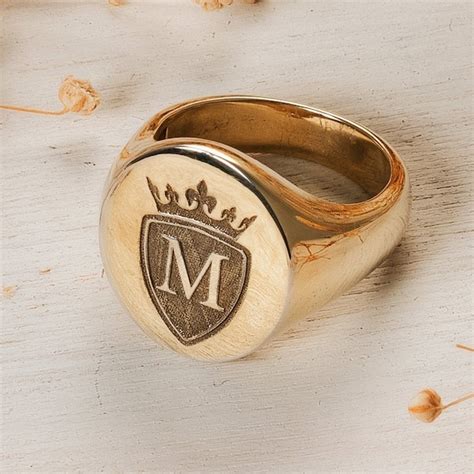 Mens Crown Ring Gold Etsy