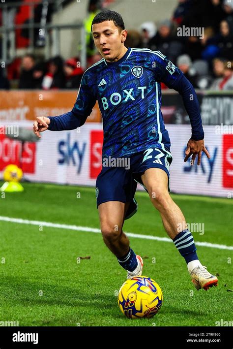 Ian Poveda Of Leeds United During Rotherham United Fc V Leeds United Fc