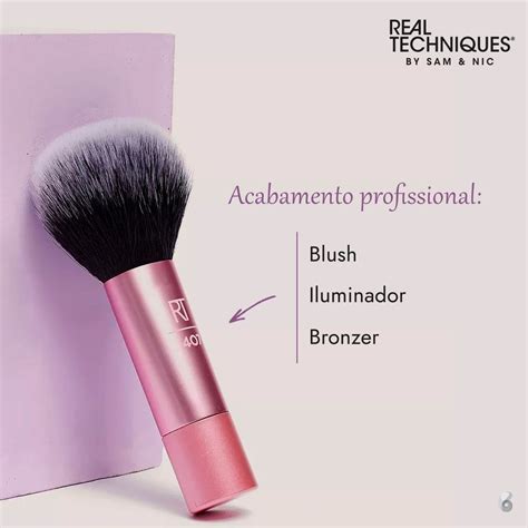 Real Techniques Mini Multitask Pincel Para Maquiagem Tema Beauty