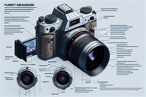 Premium AI Image | Photo camera with lens and details Generative AI