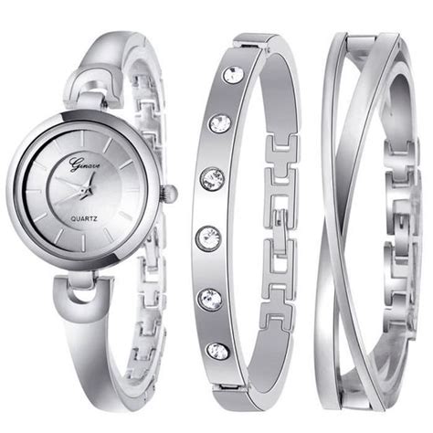 Rmega Coffret Cadeau Montre Femme Bracelet Femme Montre Quartz