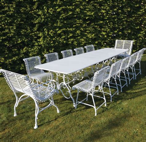 Casa Padrino Art Nouveau Wrought Iron Garden Furniture Set White X