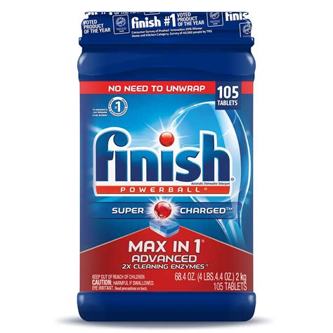 Finish Max In One Plus Dishwasher Detergent Powerball Tabs Ct