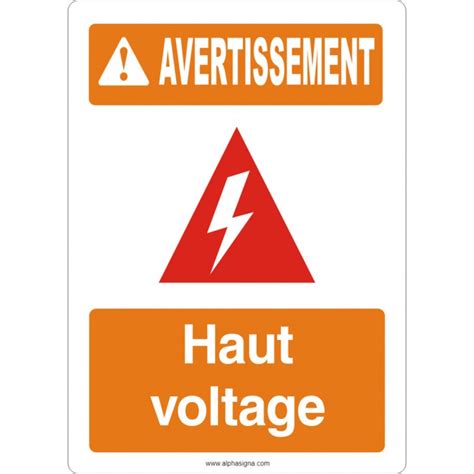 Affiche de sécurité aux normes OSHA ANSI AVERTISSEMENT haut voltage