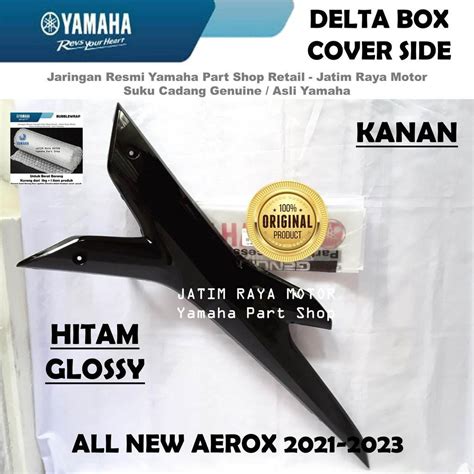 Jual Delta Box Cover Side Kanan Hitam Glossy All New Aerox Asli