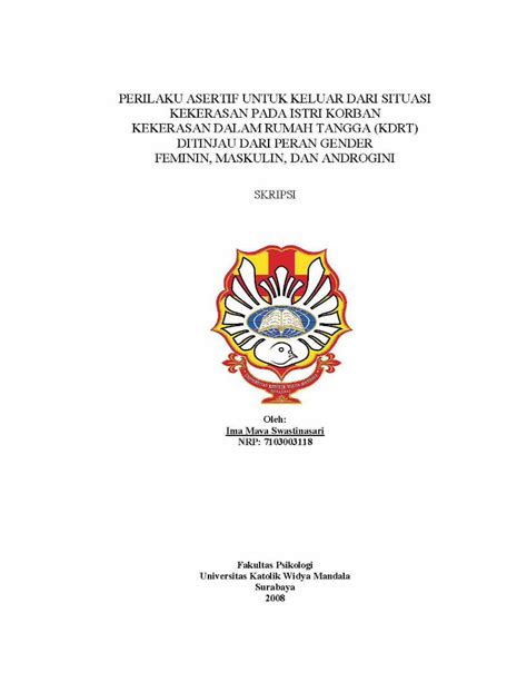 PDF PERILAKU ASERTIF UNTUK KELUAR DARI ASERTIF UNTUK KELUAR DARI