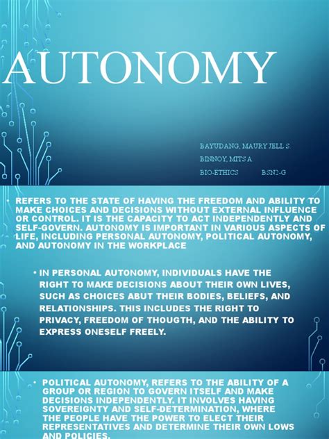 AUTONOMY | PDF