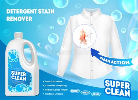 Stain Remover Detergent Cleaner Label Sticker Packaging Design Vector